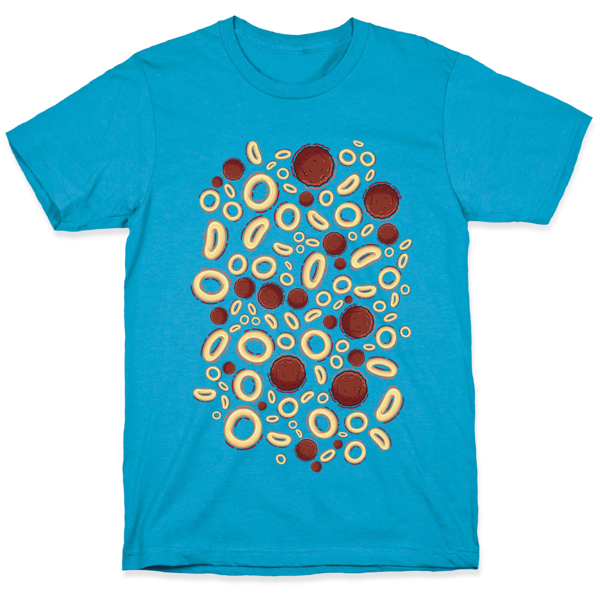 Spaghettios With Meatballs Pattern Unisex Triblend Tee
